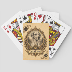 Deutsche Dogge, Vintage Heritage Dog Spielkarten