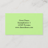 Deutsche Dogge Visitenkarte (Rückseite)