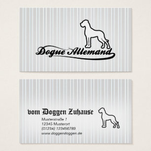 Deutsche Dogge Visitentententenkarte