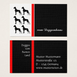 Deutsche Dogge Visitentententenkarte