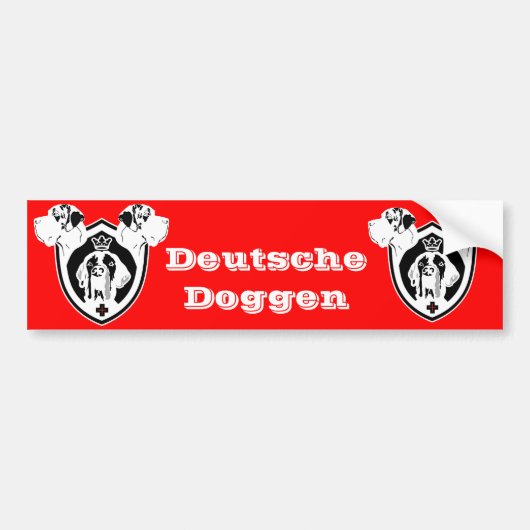 Deutsche Dogge Wappen Autoaufkleber (Vorne)