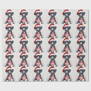 Deutsche Dogge WEIHNACHTEN Geschenkpapier