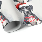 Deutsche Dogge WEIHNACHTEN Geschenkpapier (Rolleneckpunkt)