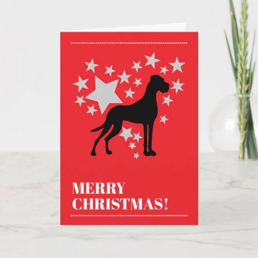 Deutsche Dogge Weihnachten Karte (Vorderseite)