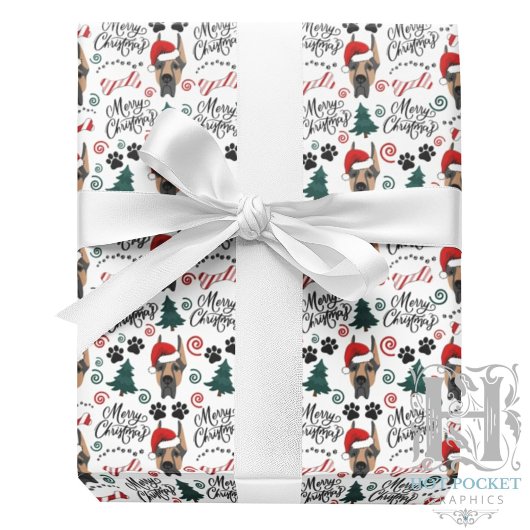 Deutsche-Dogge-Weihnachts-Geschenkpapier Geschenkpapier