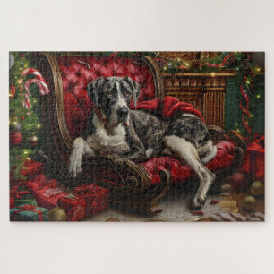 Deutsche Dogge Weihnachtsfest Puzzle