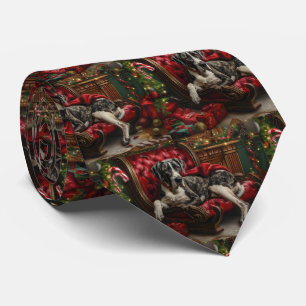 Deutsche Dogge Weihnachtsfestlich Krawatte