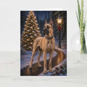 Deutsche Dogge Weihnachtskarte Feiertagskarte