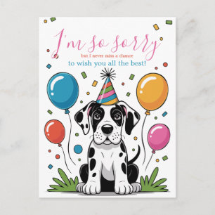 Deutsche Dogge Welpe Geburtstag Postkarte