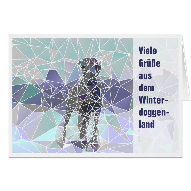 Deutsche Dogge Winter Karte (Vorderseite (Horizontal))