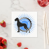 Deutsche Doggem Stern und Schrift Serviette (Beispiel)