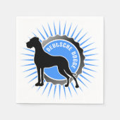 Deutsche Doggem Stern und Schrift Serviette (Vorderseite)