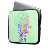 Deutsche Doggen Blatt Kopf Laptopschutzhülle (Vorderseite Links)