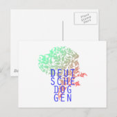 Deutsche Doggen Blatt Kopf Postkarte (Vorne/Hinten)