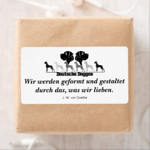 Deutsche Doggen Briefaufkleber