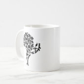 Deutsche Doggen Kopf Illustration Blatt Kaffeetasse (Vorderseite Links)