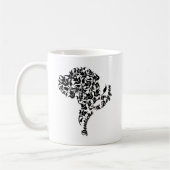 Deutsche Doggen Kopf Illustration Blatt Kaffeetasse (Links)