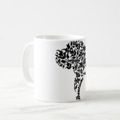 Deutsche Doggen Kopf Illustration Blatt Kaffeetasse (Vorderseite Links)