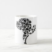 Deutsche Doggen Kopf Illustration Blatt Kaffeetasse (Mittel)