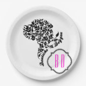 Deutsche Doggen Kopf Illustration Blatt Pappteller (Vorderseite)