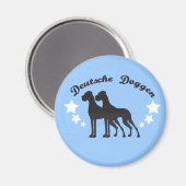 Deutsche Doggen Magnet (Vorderseite/Rückseite)