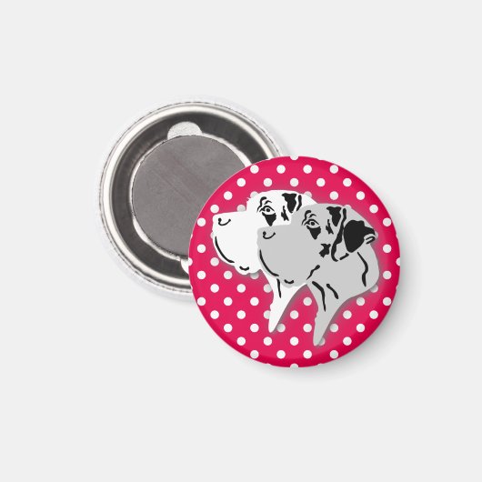 Deutsche Doggen Magnete Magnet (Vorderseite/Rückseite)