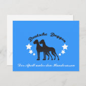 Deutsche Doggen Postkarte (Vorne/Hinten)