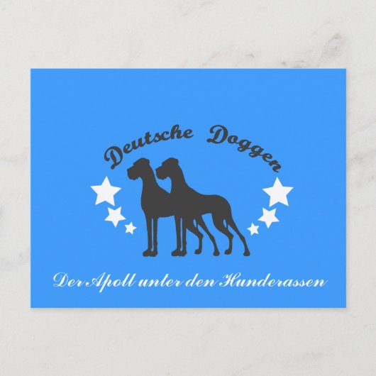 Deutsche Doggen Postkarte (Vorderseite)