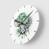 Deutsche Doggen Runde Wanduhr (Winkel)