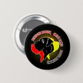 Deutsche Doggen Schwarz Rot Gold Button (Vorne & Hinten)