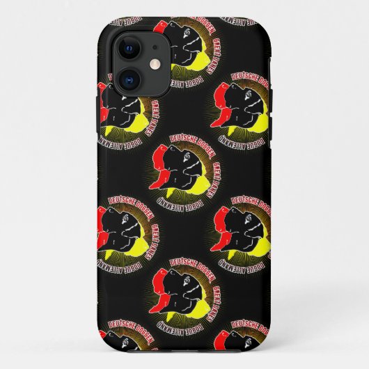 Deutsche Doggen Schwarz Rot Gold Case-Mate iPhone Hülle (Rückseite)
