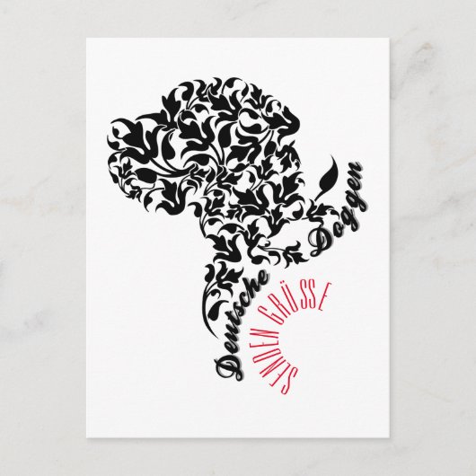 Deutsche Doggen senden Grüße Postkarte (Vorderseite)