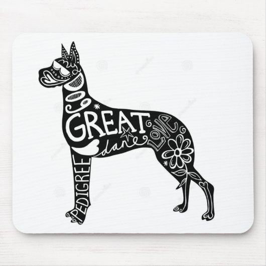 Deutsche Doggen sind GROSS! Mousepad (Vorne)