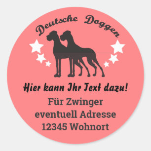 Deutsche Doggen Sticker Deutsch