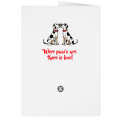 Deutsche Doggen Valentinstagkarte  (Hinten)