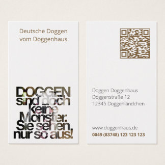 Deutsche Doggen Visitenkarte (deutsch)
