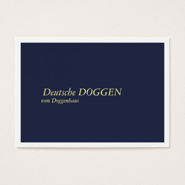 Deutsche Doggen Visitenkarten (Vorderseite)