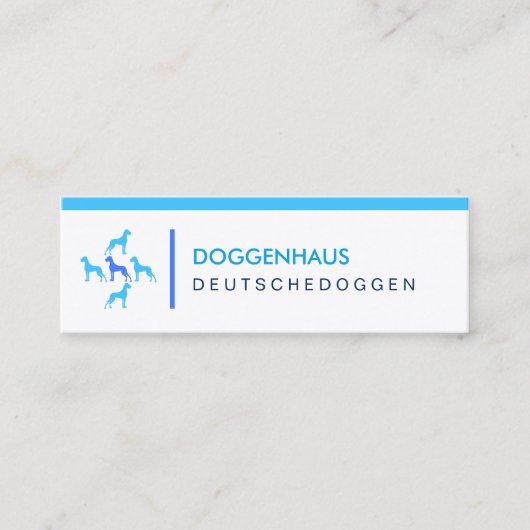 Deutsche Doggen Visitenkarten Mini Visitenkarte (Vorderseite)