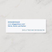 Deutsche Doggen Visitenkarten Mini Visitenkarte (Rückseite)