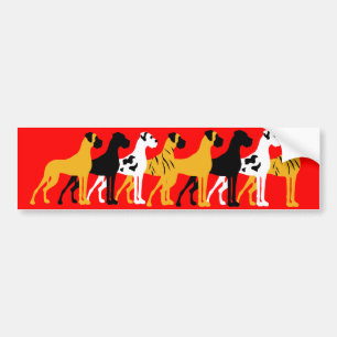 Deutsche Doggenfarben Autoaufkleber