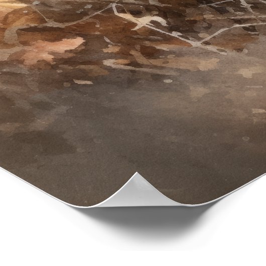 Deutsche Drahthaar Dog Art Print Poster (Ecke)