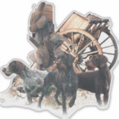 Deutsche Drahthaar Pointer Aufkleber (Vorderseite)
