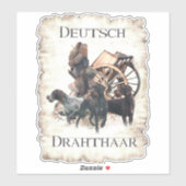 Deutsche Drahthaar Pointer Aufkleber (Blatt)