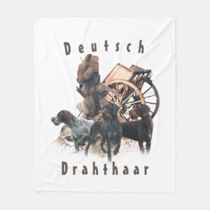 Deutsche Drahthaar Pointer-Aufkleber-Papierplatte Fleecedecke