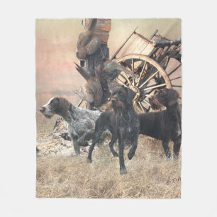 Deutsche Drahthaar Pointer-Aufkleber-Papierplatte Fleecedecke