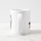 Deutsche Drahthaar Pointer-Aufkleber-Papierplatte Jumbo-Tasse (Rückseite)