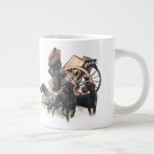 Deutsche Drahthaar Pointer-Aufkleber-Papierplatte Jumbo-Tasse (Rechts)