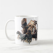 Deutsche Drahthaar Pointer-Aufkleber-Papierplatte Kaffeetasse (Links)