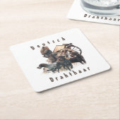 Deutsche Drahthaar Pointer-Aufkleber-Papierplatte Rechteckiger Pappuntersetzer (angewinkelt)