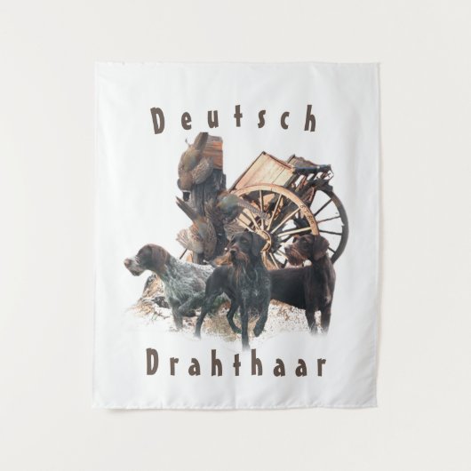 Deutsche Drahthaar Pointer-Aufkleber-Papierplatte Wandteppich (Vorderseite)